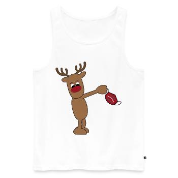 Cadeaux amusants pour Noël à l'époque de Corona - Débardeur bio Premium Homme - blanc - Devant - Michal (187cm)