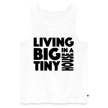 Tiny House - Männer Premium Bio Tank Top - Weiß - Vorne - AI Model Male 178 light (178cm)