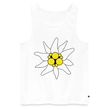 Edelweiss - Männer Premium Bio Tank Top - Weiß - Vorne - AI Model Male 178 light (178cm)