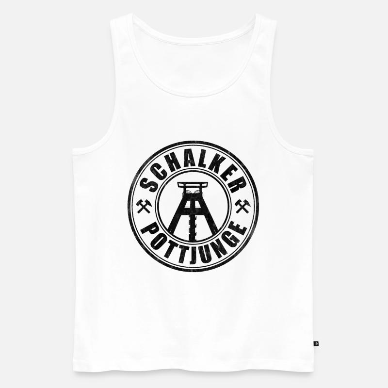 Schalker Pottjunge | Gelsenkirchen Ruhrpott Junge - Männer Premium Bio Tank Top - Weiß