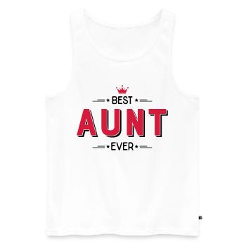 Aunt - Männer Premium Bio Tank Top - Weiß - Vorne - Michal (187cm)