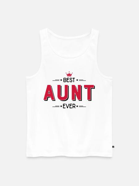 Aunt - Men's Premium Organic Tank Top - white