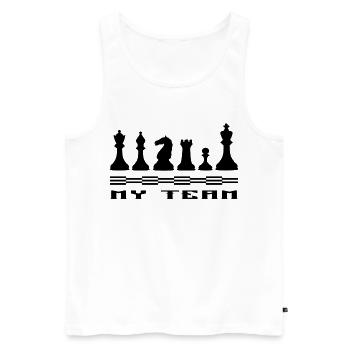 Échecs - Débardeur bio Premium Homme - blanc - Devant - Michal (187cm)