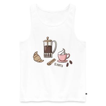 petit déjeuner - Débardeur bio Premium Homme - blanc - Devant - Michal (187cm)