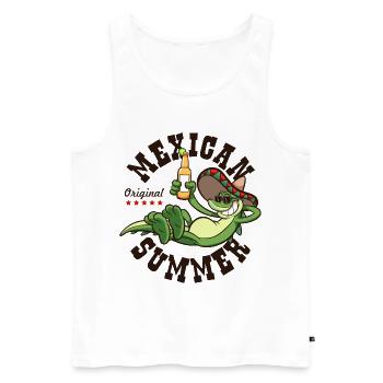 mexican summer mexico - Men's Premium Organic Tank Top - white - Front - AI Model Male 178 light (178cm)