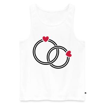 Eheringe - Männer Premium Bio Tank Top - Weiß - Vorne - Michal (187cm)
