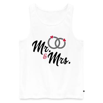 Ehepaar - Männer Premium Bio Tank Top - Weiß - Vorne - Michal (187cm)