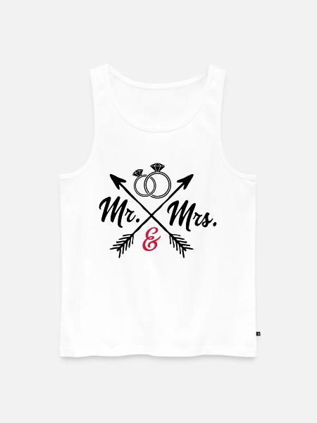 Mr. And Mrs. - Men's Premium Organic Tank Top - white