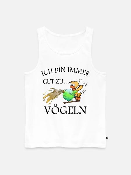 Lustige Vögel - Männer Premium Bio Tank Top - Weiß