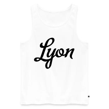 Lyon - Débardeur bio Premium Homme - blanc - Devant - AI Model Male 178 light (178cm)