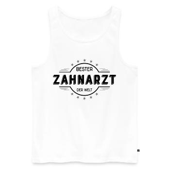 zahnarzt - Männer Premium Bio Tank Top - Weiß - Vorne - Michal (187cm)