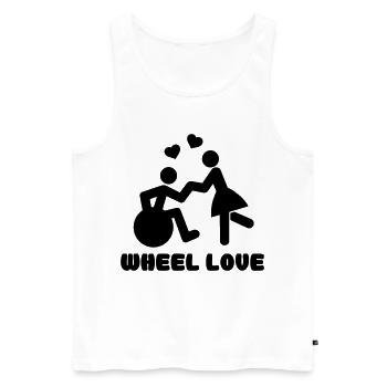 Wheellove für Rollstuhlfahrer, die tanzen * - Männer Premium Bio Tank Top - Weiß - Vorne - Michal (187cm)