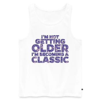 Statement Geburtstag - Männer Premium Bio Tank Top - Weiß - Vorne - AI Model Male 178 light (178cm)