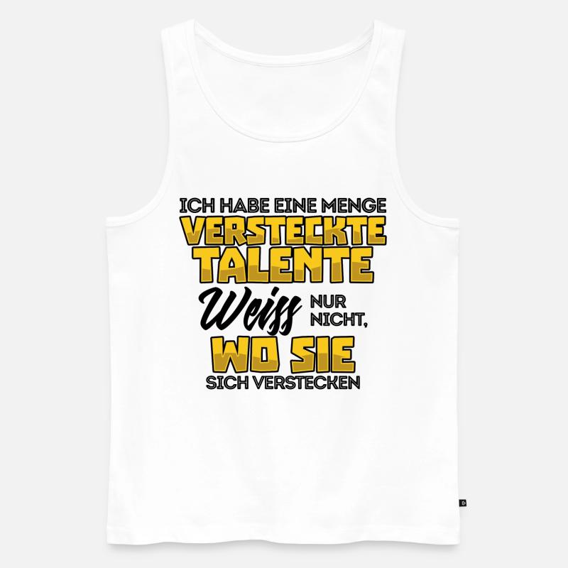 Lustig Witz Cool Statement - Männer Premium Bio Tank Top - Weiß