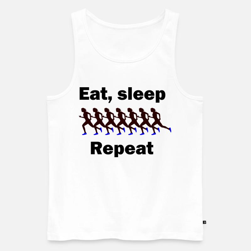 Läufer und Jogger - Männer Premium Bio Tank Top - Weiß