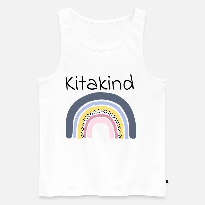 Kitakind Regenbogen - Männer Premium Bio Tank Top - Weiß