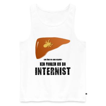 Arzt Innere Internist Laus Leber Geschenk lustig - Männer Premium Bio Tank Top - Weiß - Vorne - AI Model Male 178 light (178cm)