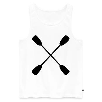 paddle - Men's Premium Organic Tank Top - white - Front - Michal (187cm)