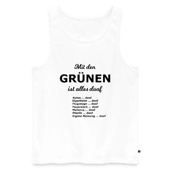 Doof - Männer Premium Bio Tank Top - Weiß - Vorne - Michal (187cm)
