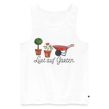 Lust auf Garten - Männer Premium Bio Tank Top - Weiß - Vorne - Michal (187cm)
