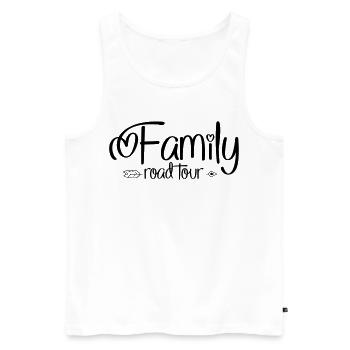 Vacances en famille - Débardeur bio Premium Homme - blanc - Devant - Michal (187cm)