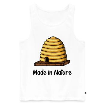 Lebensraum Statement Natur - Männer Premium Bio Tank Top - Weiß - Vorne - Michal (187cm)