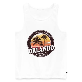 Orlando Florida Vintage Beach Design - Männer Premium Bio Tank Top - Weiß - Vorne - Michal (187cm)