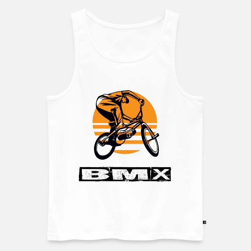 BMX - Männer Premium Bio Tank Top - Weiß