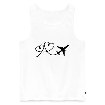 Flugzeug - Männer Premium Bio Tank Top - Weiß - Vorne - Michal (187cm)