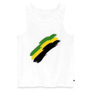 Jamaika - Männer Premium Bio Tank Top - Weiß - Vorne - Michal (187cm)