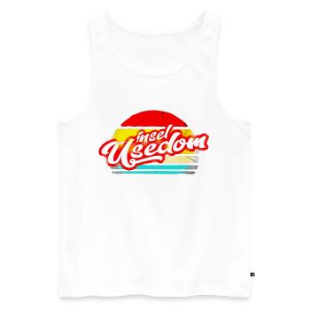 insel usedom shirt retro vintage aufkleber sticker - Männer Premium Bio Tank Top - Weiß - Vorne - Michal (187cm)