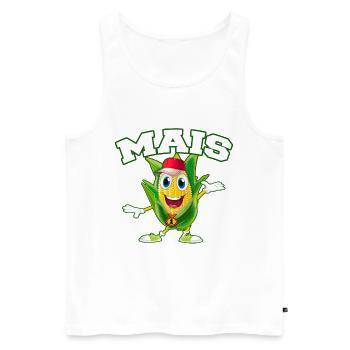Mais maiskolben popcorn verkauf stand motiv - Männer Premium Bio Tank Top - Weiß - Vorne - Michal (187cm)