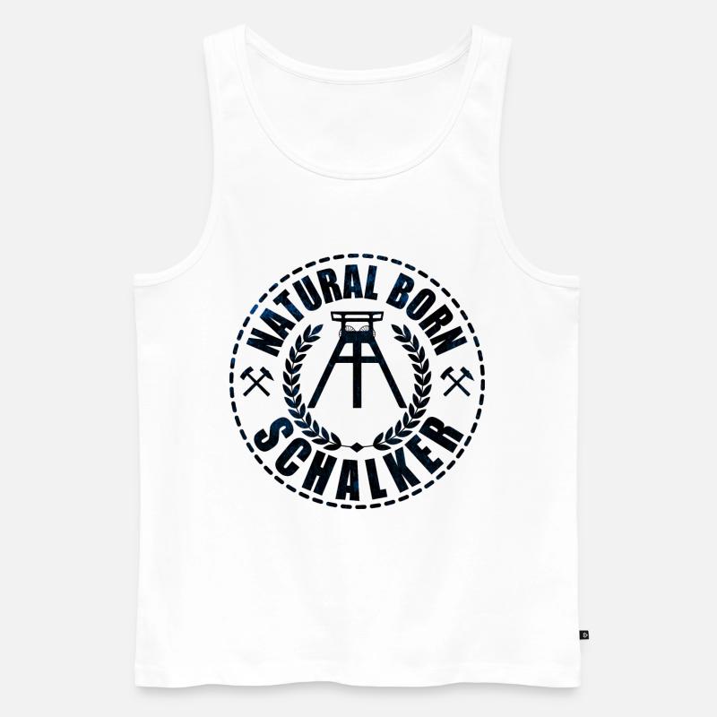 Natural Born Schalker | Schalke Geschenkidee - Männer Premium Bio Tank Top - Weiß