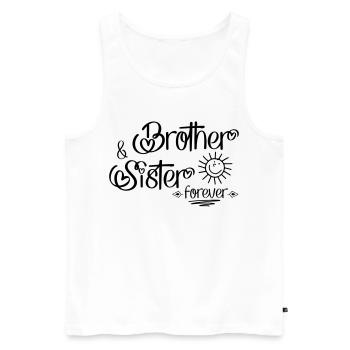 Brother and sister - Men's Premium Organic Tank Top - white - Front - Michal (187cm)