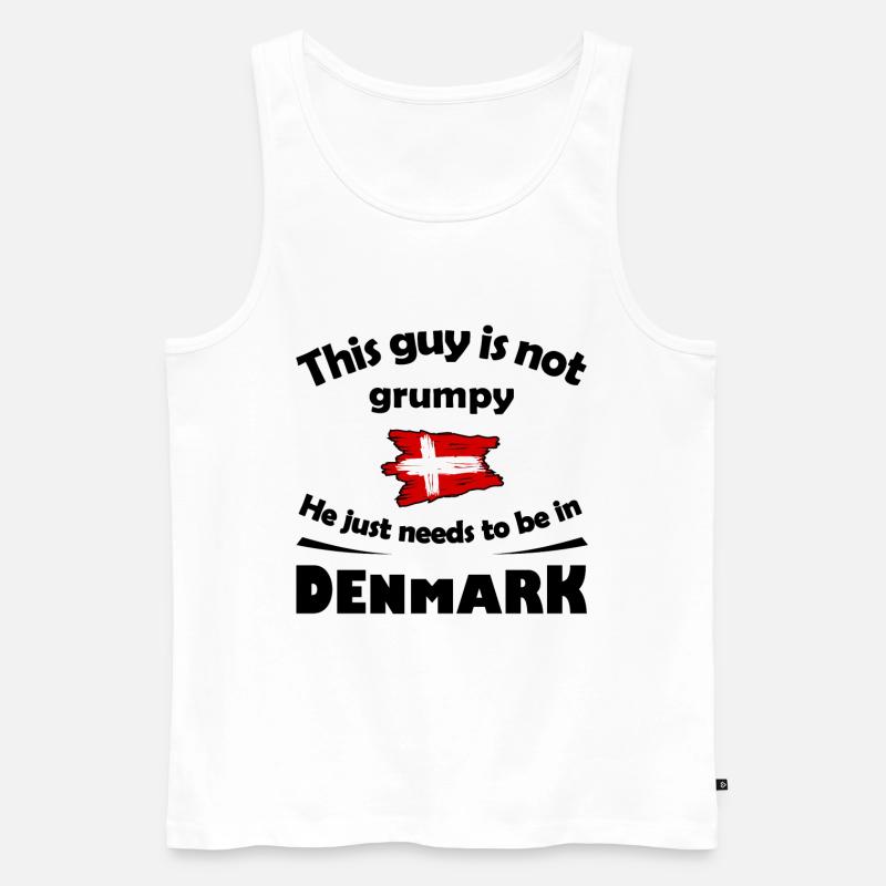 Dänemark - Männer Premium Bio Tank Top - Weiß