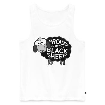 Proud To Be The Black Sheep Funny Sheep Exterior - Men's Premium Organic Tank Top - white - Front - AI Model Male 178 light (178cm)