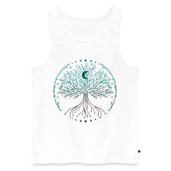 Yggdrasil Weltenesche Arbre de Vie - Débardeur bio Premium Homme - blanc - Devant - AI Model Male 178 light (178cm)