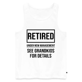 Opa Ruhestand Statement Enkelkind Großvater - Männer Premium Bio Tank Top - Weiß - Vorne - Michal (187cm)