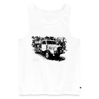 IFA Horch LKW Kipper - Männer Premium Bio Tank Top - Weiß - Vorne - AI Model Male 178 light (178cm)