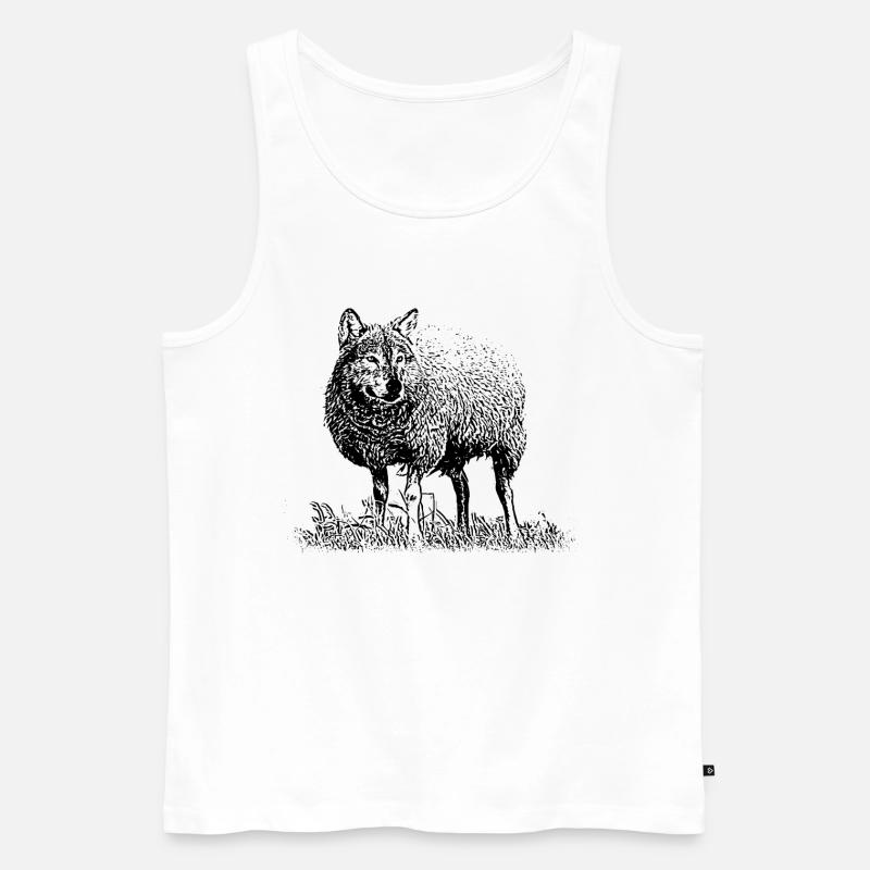Wolf im Schafspelz - Männer Premium Bio Tank Top - Weiß
