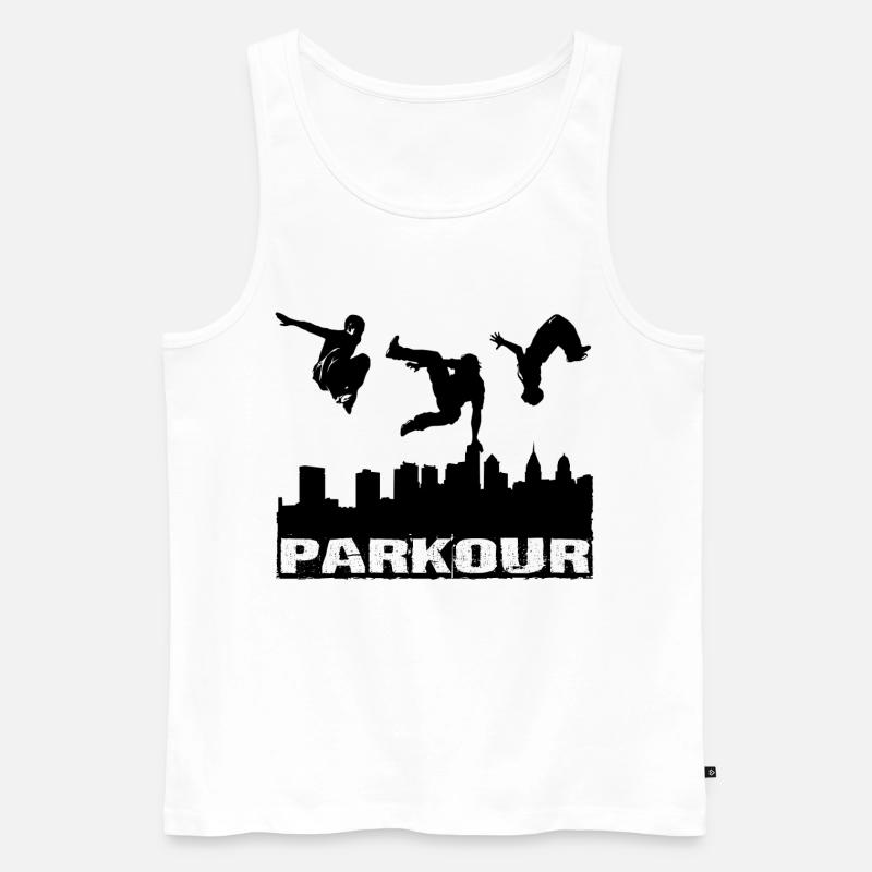Parkour - Männer Premium Bio Tank Top - Weiß