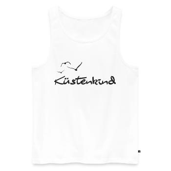 Küstenkind - Männer Premium Bio Tank Top - Weiß - Vorne - AI Model Male 178 light (178cm)