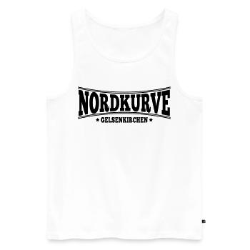 Nordkurve Gelsenkirchen | Farbe änderbar - Männer Premium Bio Tank Top - Weiß - Vorne - AI Model Male 178 light (178cm)