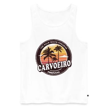 Carvoeiro Portugal Vintage Beach Design - Männer Premium Bio Tank Top - Weiß - Vorne - Michal (187cm)