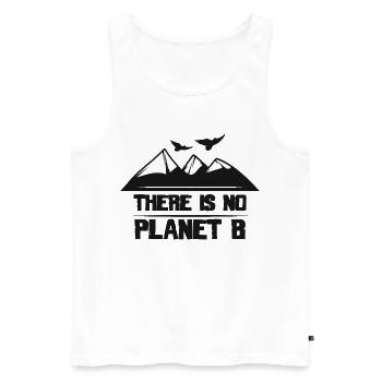 Il n’y a pas de planète B - Débardeur bio Premium Homme - blanc - Devant - Michal (187cm)