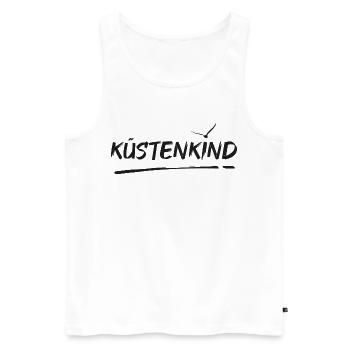 Küstenkind - Männer Premium Bio Tank Top - Weiß - Vorne - AI Model Male 178 light (178cm)