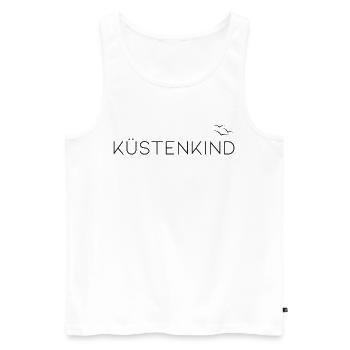 Küstenkind - Männer Premium Bio Tank Top - Weiß - Vorne - AI Model Male 178 light (178cm)