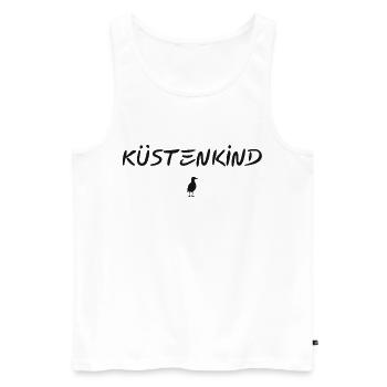 Küstenkind - Männer Premium Bio Tank Top - Weiß - Vorne - AI Model Male 178 light (178cm)