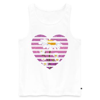 J’adore les tournesols - Débardeur bio Premium Homme - blanc - Devant - Michal (187cm)