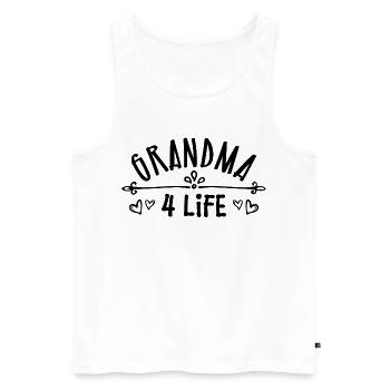 Félicitations Grand-mère Grand-mère Déclaration Retraité - Débardeur bio Premium Homme - blanc - Devant - Michal (187cm)